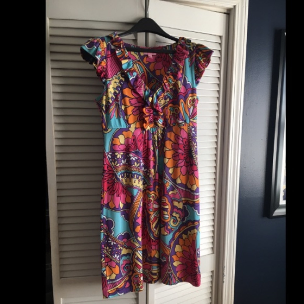 Lilly Pulitzer Ruffle Silk Cotton Dress